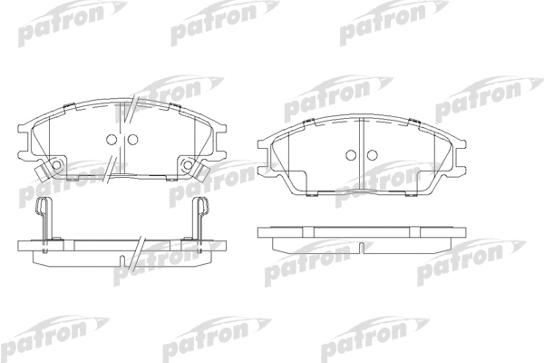 PBP435 PATRON Комплект тормозных колодок, дисковый тормоз (фото 1)