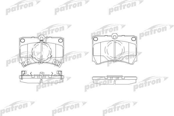 PBP487 PATRON Комплект тормозных колодок, дисковый тормоз (фото 1)