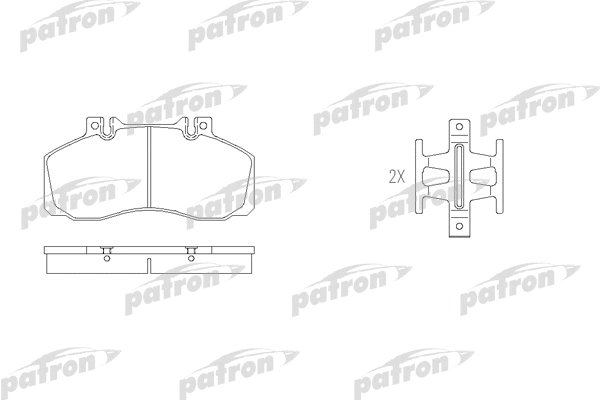 PBP501 PATRON Комплект тормозных колодок, дисковый тормоз (фото 1)