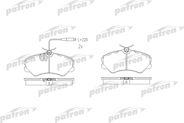PBP510 PATRON Комплект тормозных колодок, дисковый тормоз (фото 1)