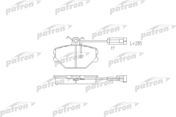PBP524 PATRON Комплект тормозных колодок, дисковый тормоз (фото 1)