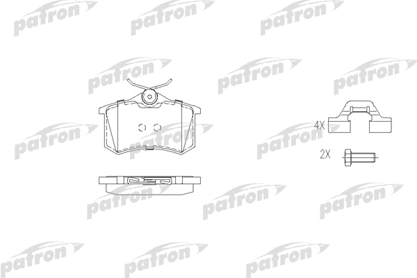 PBP541 PATRON Комплект тормозных колодок, дисковый тормоз (фото 1)