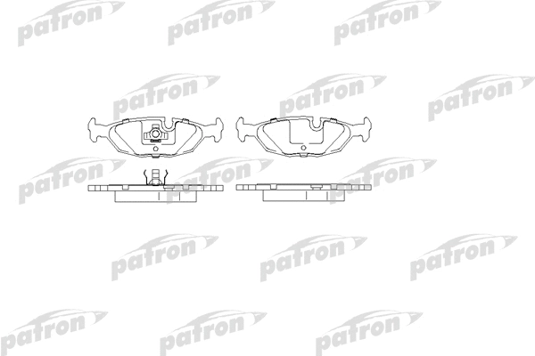 PBP562 PATRON Комплект тормозных колодок, дисковый тормоз (фото 1)