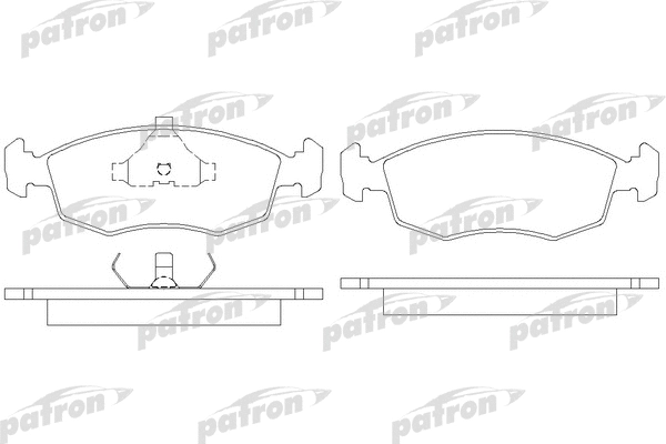 PBP579 PATRON Комплект тормозных колодок, дисковый тормоз (фото 1)