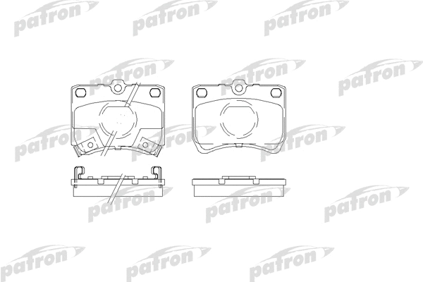 PBP597 PATRON Комплект тормозных колодок, дисковый тормоз (фото 1)