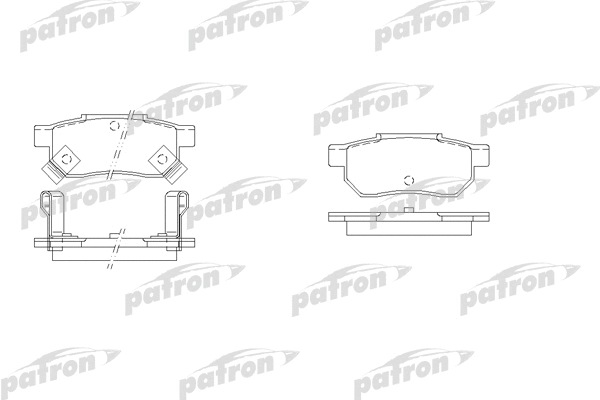 PBP621 PATRON Комплект тормозных колодок, дисковый тормоз (фото 1)