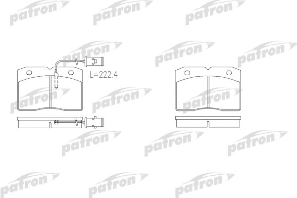 PBP655 PATRON Комплект тормозных колодок, дисковый тормоз (фото 1)