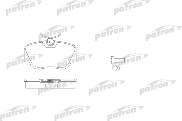 PBP669 PATRON Комплект тормозных колодок, дисковый тормоз (фото 1)