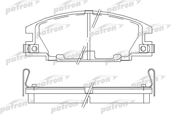 PBP678 PATRON Комплект тормозных колодок, дисковый тормоз (фото 1)