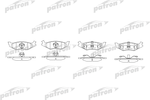 PBP7012 PATRON Комплект тормозных колодок, дисковый тормоз (фото 1)