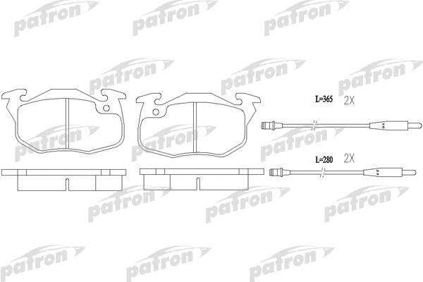 PBP719 PATRON Комплект тормозных колодок, дисковый тормоз (фото 1)