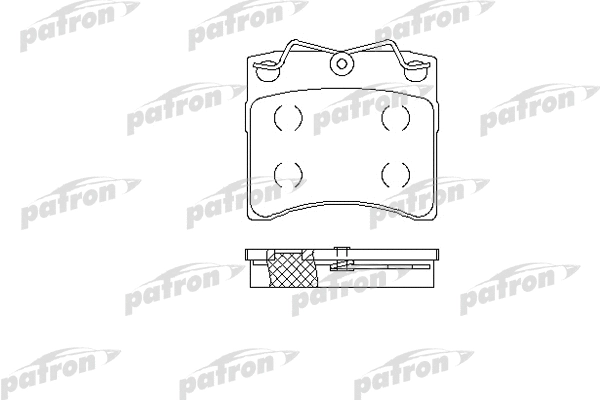 PBP722 PATRON Комплект тормозных колодок, дисковый тормоз (фото 1)