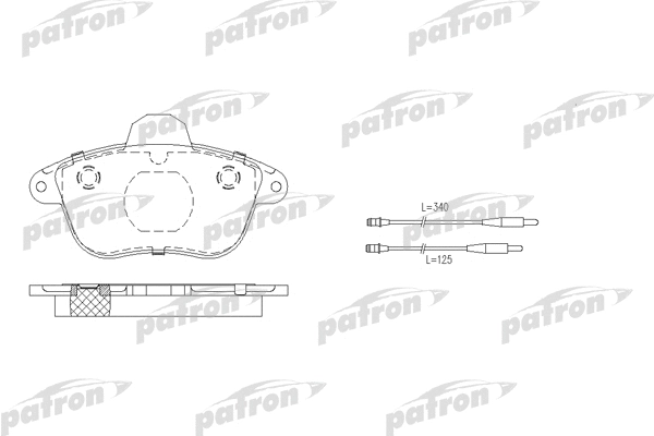 PBP746 PATRON Комплект тормозных колодок, дисковый тормоз (фото 1)