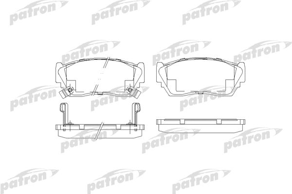 PBP763 PATRON Комплект тормозных колодок, дисковый тормоз (фото 1)