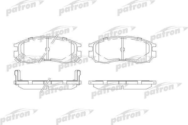 PBP764 PATRON Комплект тормозных колодок, дисковый тормоз (фото 1)