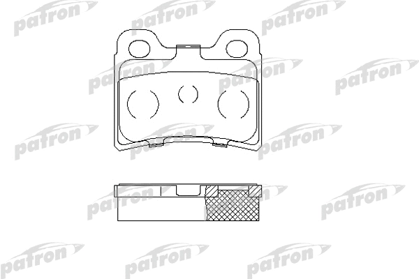 PBP772 PATRON Комплект тормозных колодок, дисковый тормоз (фото 1)