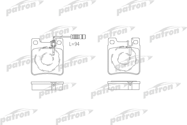 PBP799 PATRON Комплект тормозных колодок, дисковый тормоз (фото 1)