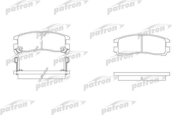 PBP803 PATRON Комплект тормозных колодок, дисковый тормоз (фото 1)