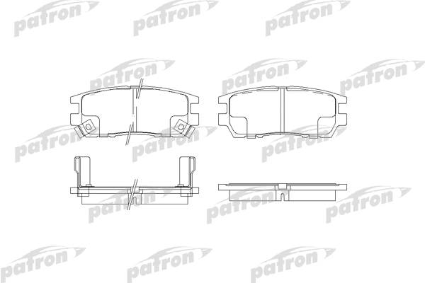 PBP804 PATRON Комплект тормозных колодок, дисковый тормоз (фото 1)