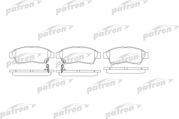 PBP867 PATRON Комплект тормозных колодок, дисковый тормоз (фото 1)