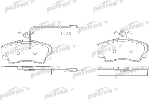 PBP880 PATRON Комплект тормозных колодок, дисковый тормоз (фото 1)