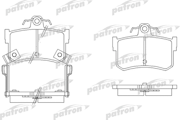 PBP917 PATRON Комплект тормозных колодок, дисковый тормоз (фото 1)