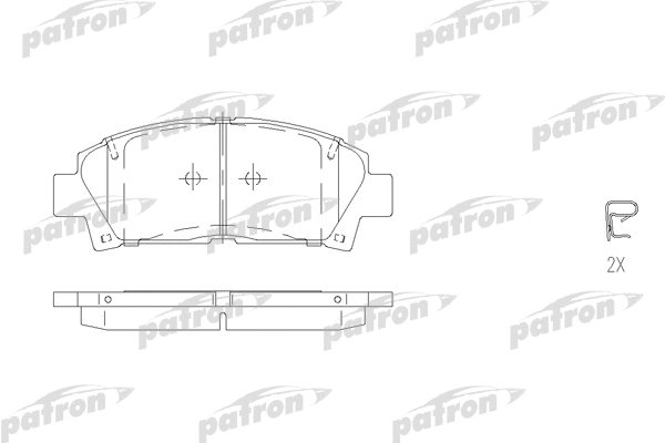 PBP928 PATRON Комплект тормозных колодок, дисковый тормоз (фото 1)