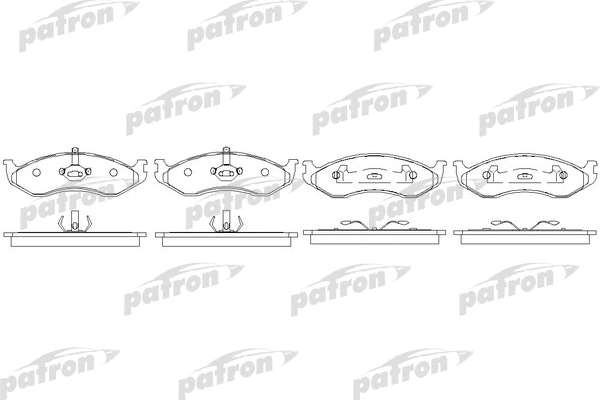 PBP929 PATRON Комплект тормозных колодок, дисковый тормоз (фото 1)