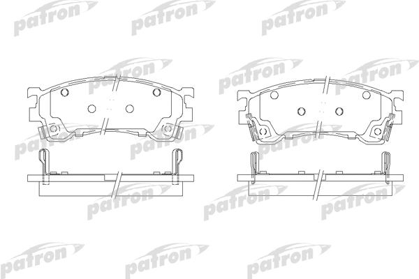 PBP950 PATRON Комплект тормозных колодок, дисковый тормоз (фото 1)