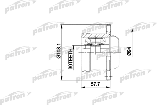 PCV5010 PATRON Шарнир, приводной вал (фото 1)