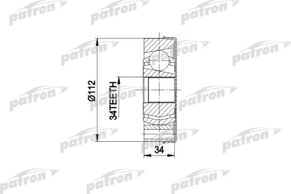 PCV5034 PATRON Шарнирный комплект, приводной вал (фото 1)