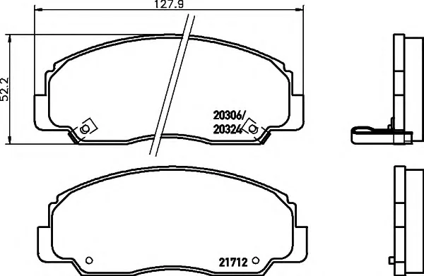 8DB 355 009-791 BEHR/HELLA/PAGID Тормозные колодки (фото 1)