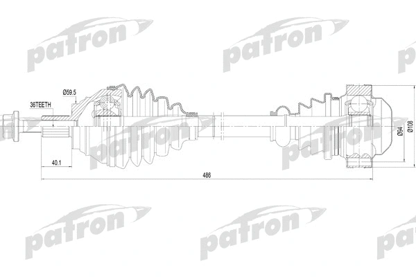 PDS0252 PATRON Приводной вал (фото 1)