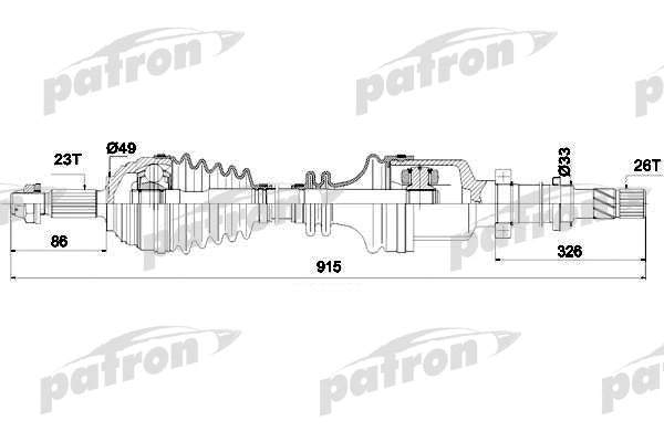 PDS0266 PATRON Приводной вал (фото 1)