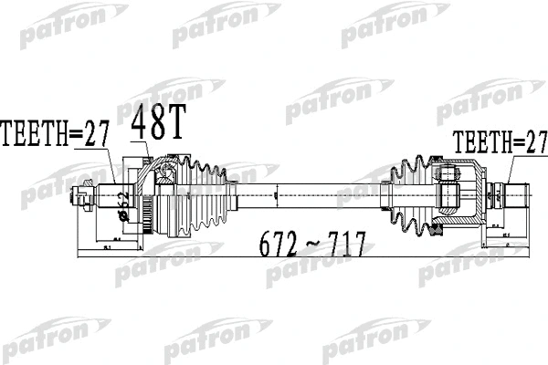 PDS0507 PATRON Приводной вал (фото 1)