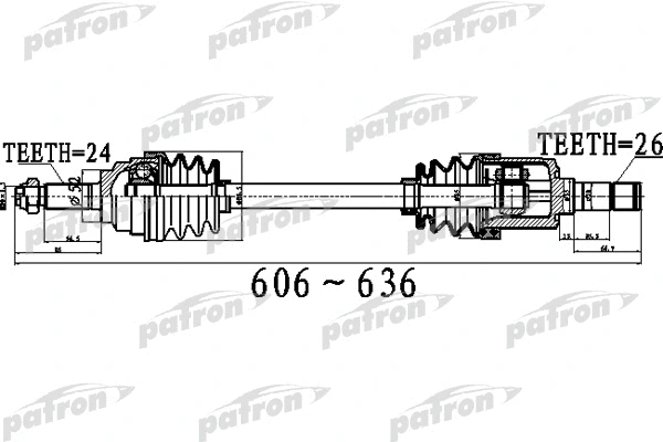 PDS0516 PATRON Приводной вал (фото 1)