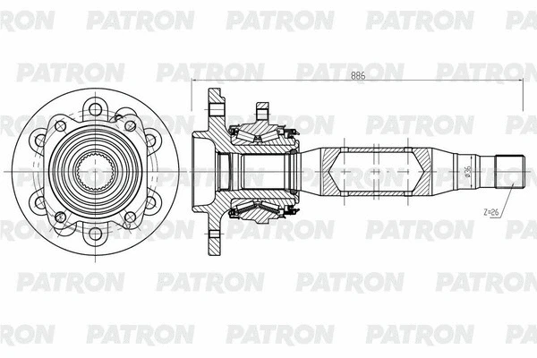 PDS0563 PATRON Приводной вал (фото 1)