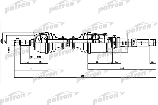 PDS1063 PATRON Приводной вал (фото 1)