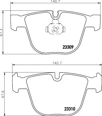 8DB 355 009-851 BEHR/HELLA/PAGID Тормозные колодки (фото 1)