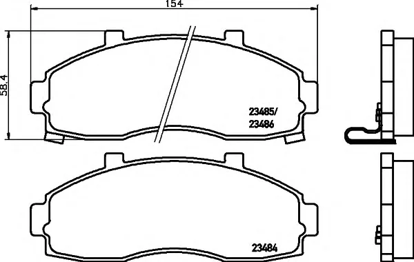 8DB 355 009-951 BEHR/HELLA/PAGID Тормозные колодки (фото 1)