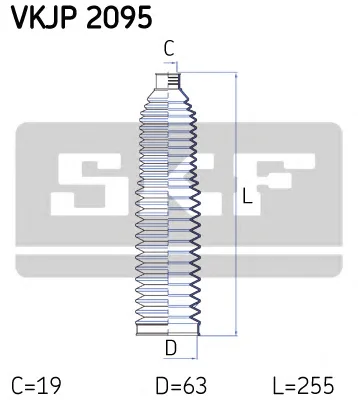 VKJP 2095 SKF Пыльник рулевой рейки (тяги) (фото 1)