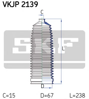 VKJP 2139 SKF Пыльник рулевой рейки (тяги) (фото 1)