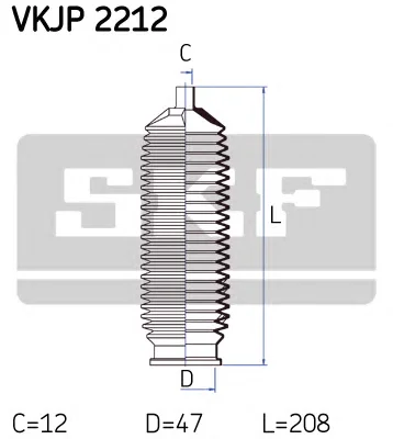 VKJP 2212 SKF Пыльник рулевой рейки (тяги) (фото 1)