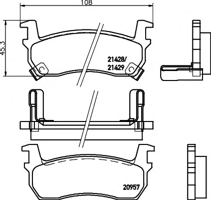 8DB 355 010-421 BEHR/HELLA/PAGID Тормозные колодки (фото 1)