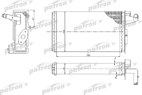 PRS2022 PATRON Теплообменник, отопление салона (фото 1)