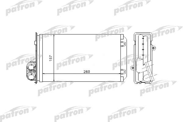 PRS2069 PATRON Теплообменник, отопление салона (фото 1)