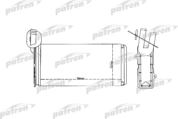 PRS2079 PATRON Теплообменник, отопление салона (фото 1)