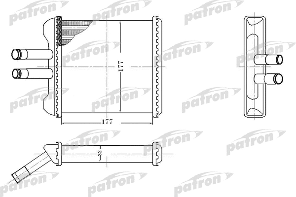 PRS2083 PATRON Теплообменник, отопление салона (фото 1)