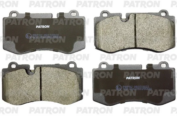 PBP112 PATRON Комплект тормозных колодок, дисковый тормоз (фото 1)