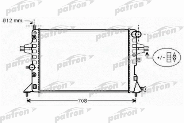 PRS3573 PATRON Радиатор, охлаждение двигателя (фото 1)